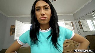 My New Interracial Stepsister Has Braces And Sucked Me