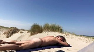 UltimateSlut Cumshot at Nude Beach