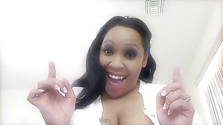 Busty Ebony Milf Pov