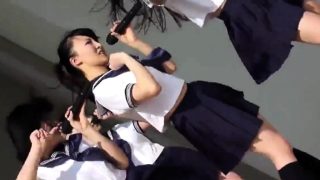 Cute Japanese Students Dance