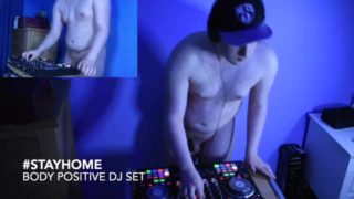 DJ Quarantine spins some house music with hot flaccid cock