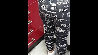 Step mom in leggings stuck into step son dick get fucked hard