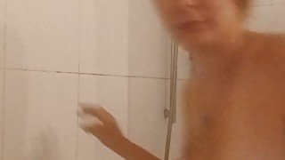 In shower - totally naked