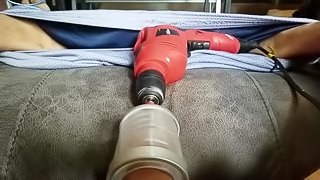 Must See Sex Toy Invention with Drill creates Moaning Cumshots