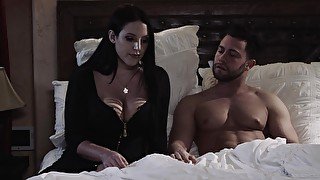 Handsome dude fucks his neighbor's wife Angela White on the bed