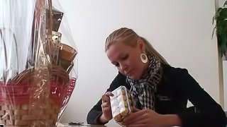 Sophie Moone the nice blonde girl makes presents