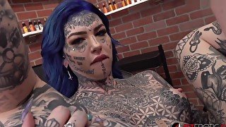 Amber Luke gets a asshole tattoo and a good fucking