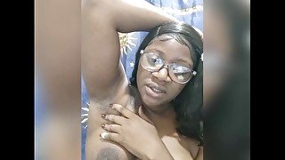 Naejae nipple play and cum before a quick wash up