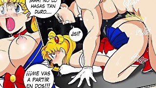 Vegueta engaña a Bulma y folla con Serena ep.1 - Sailor moon