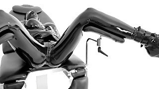 Latexgirl Restrained On The Medical Chair