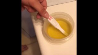 Amateur has to take pregnancy test after making porn