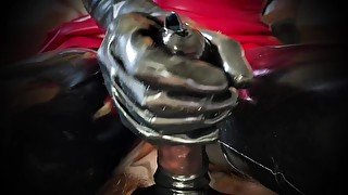 Latex Glove Handjob POV Condom Ruined Orgasm