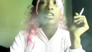 Amazing homemade Black and Ebony, Smoking sex video