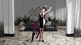 Li Sushang Honkai Impact Hentai MMD 3D Dance Bass Knight - @user2756983 - Purple Wicks Color Edit Smixix