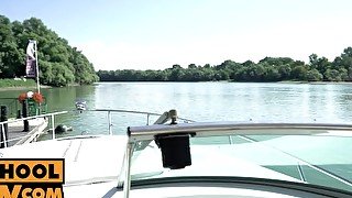 Small Titted MIlf Lilu Moon Gets Fucked In The Ass On A Boat