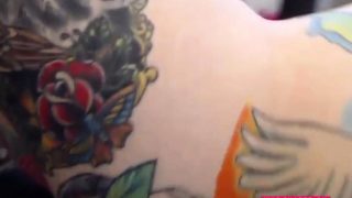 Tattooed PAWG Anal Ride Dildo