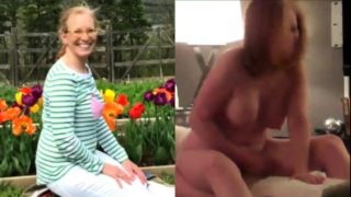 Big breasted mature blonde cums hard on a throbbing pole