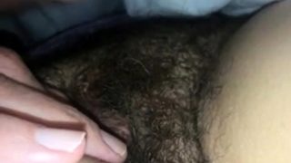 playing with wife's wet clit and pussy undercover