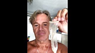 UltimateSlut Christophe SHIPS CUM SPERM CONDOM TO A FAN