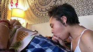 mixed swallows cock & soul, keeps sucking full video