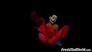 Kinky Masked Clown Teases His Asshole And Floppy Dick