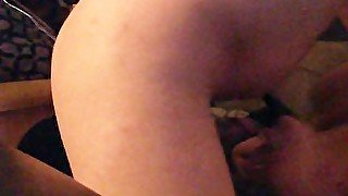 slutty BBW nympho swallowing my swollen rock hard cock