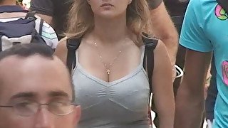 Realy busty girl on the streat