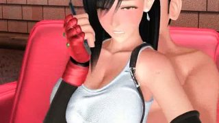 Hot animated bimbo rubs with tits