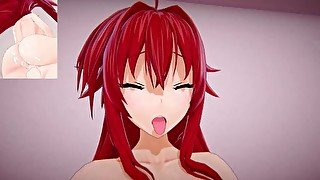 DxD - Horny Rias ride on your cock POV