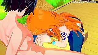 One Piece Hentai: Nami Sucks Luffy Big Cock Until Cum In Mouth