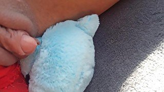 Cumming hard on my teddy, humping my teddy bear