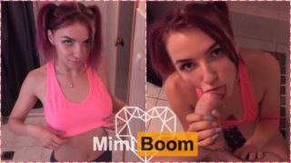 After Workout Shower Ends up with Reverse Cowgirl and Cumshot In Sauna - Mimi Boom