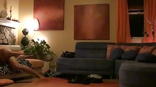 Cheating Blonde Housewife Riding Dick In Livingroom