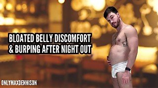 Bloated belly discomfort and burping