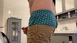 Jerking off in my American Eagle boxers, sagging and cumming, verbal too