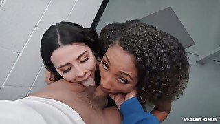 Public Bathroom Prank And Fuck With Kylie Rocket And Olivia Jayy