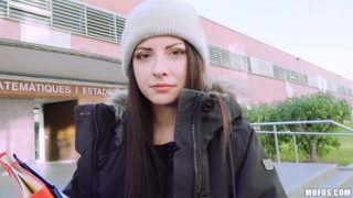 Italian Cutie Rides Dick At School