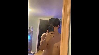 Quick amateur twink jerk off