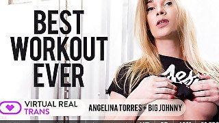 Angelina Torres,Big Johnny in Best Workout Ever - SexLikeReal Shemale