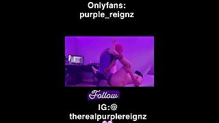 Ebony woman getting it in!! Onlyfans @purple_reignz