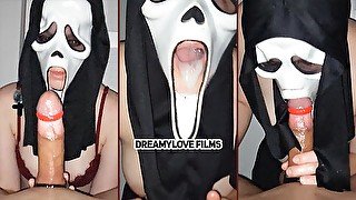 GhostFace Knows How To Eat Dick  MASSIVE ORAL CREAMPIE + DOUBLE HAND JOBS