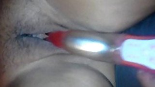 Vibrator in her pussy