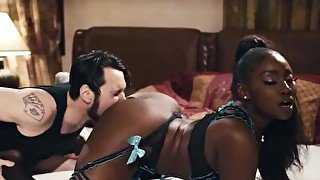 Ebony agent gets asslicked and fucked hard to sell a house