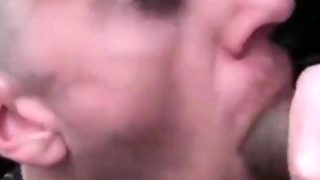 Cum in mouth - outside