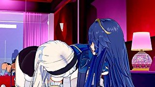 Fire Emblem - Lucina X Corrin 3D Threesome Hentai