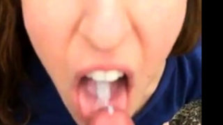 Compilation of cute girlfriends taking loads of cum