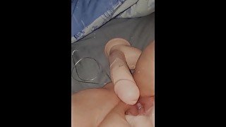 Hairy bbw pussy gets fucked by 8 inch dildo - DM for Only fans