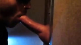 Guy swallows all the big cock cum at his homemade gh