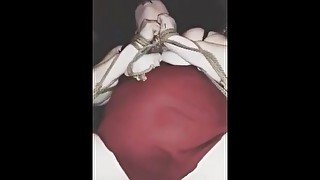 BBW rope bound and fucked by a machine