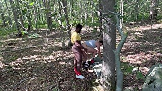 Cruising While Hiking! Twink Takes BBC Creampie!